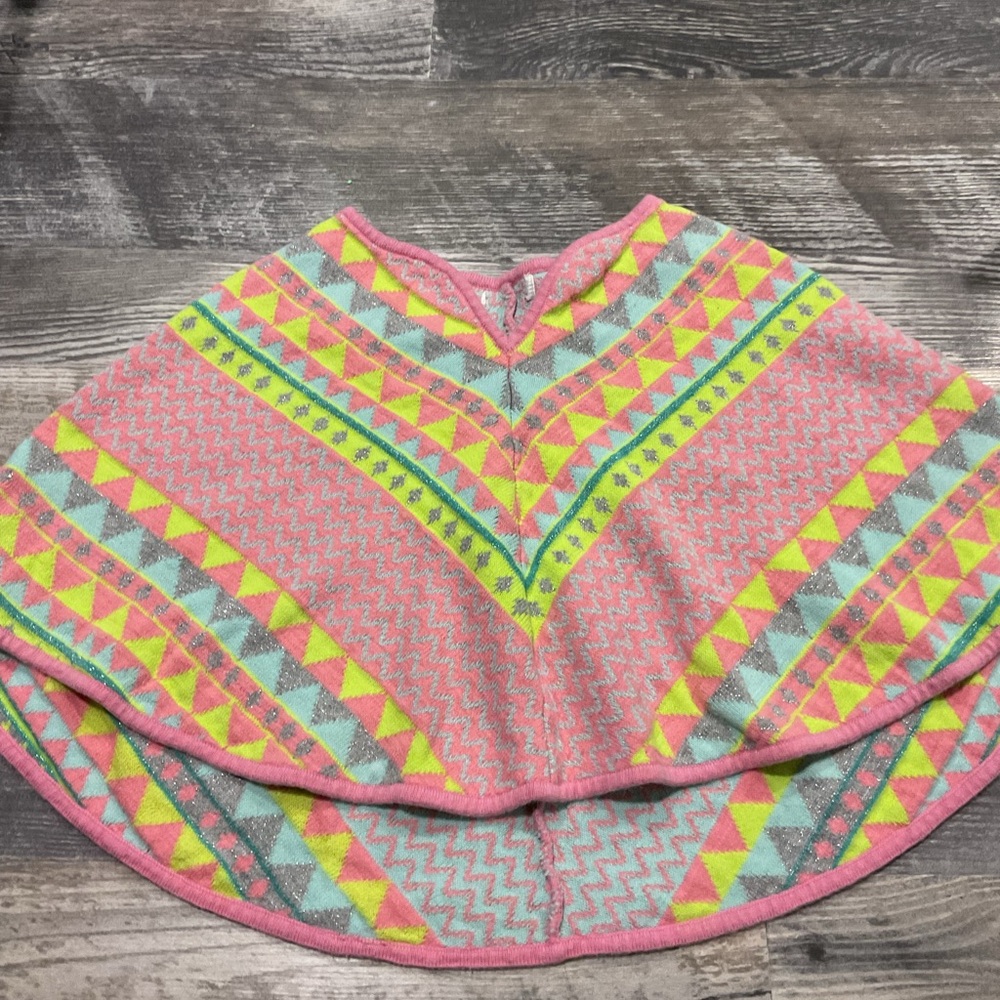 Colorful Kids Poncho No Tags